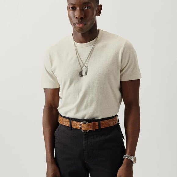 Yuma Hemp Cotton Classic Tee in Salt - Picture 2 of 3